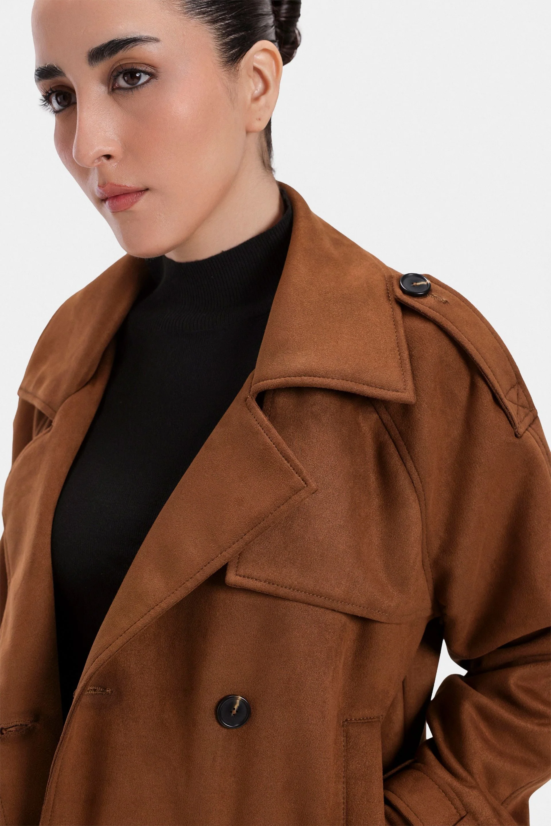 Super Cropped Suede Jacket - Image 9