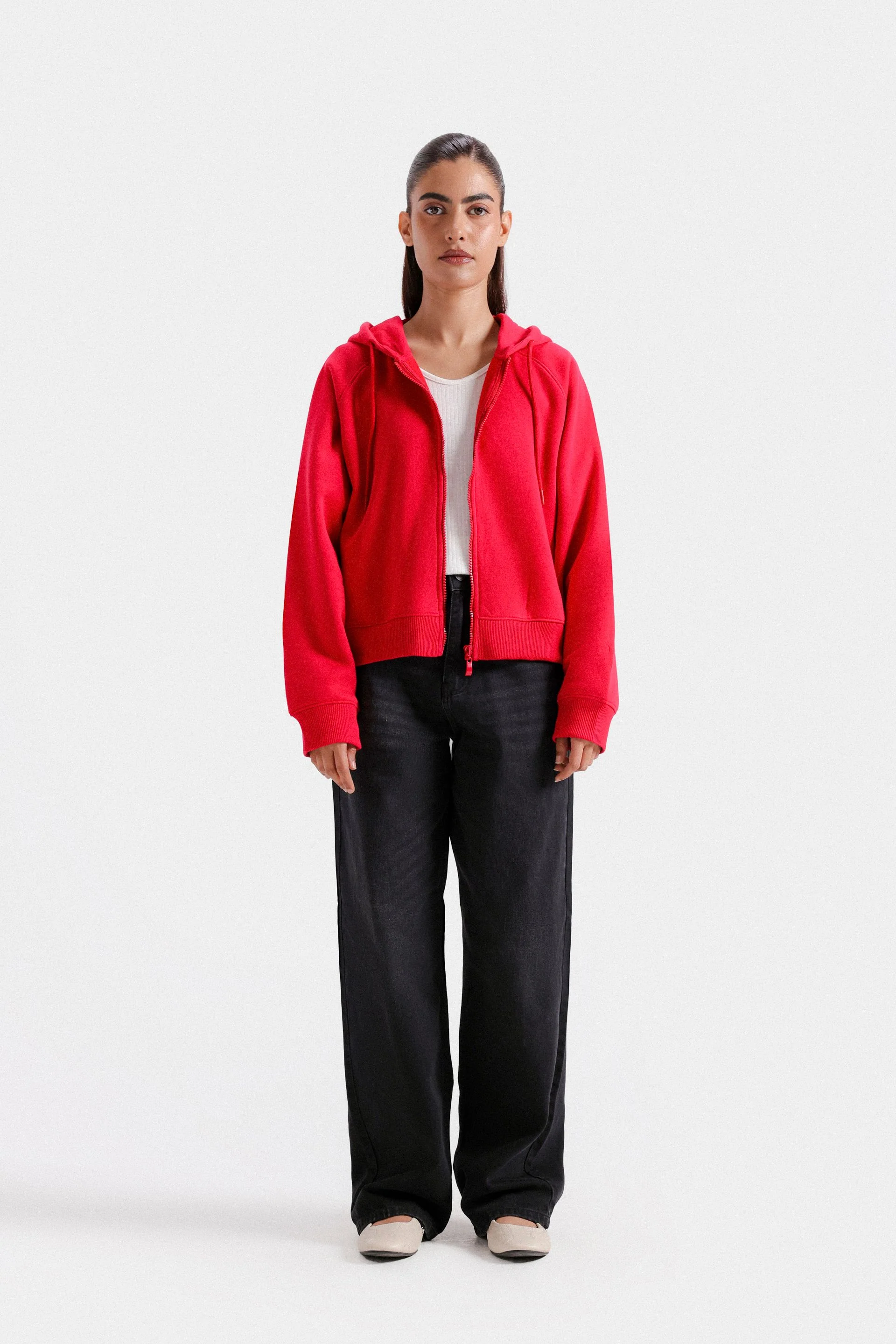Super Cropped Zipper Hoodie