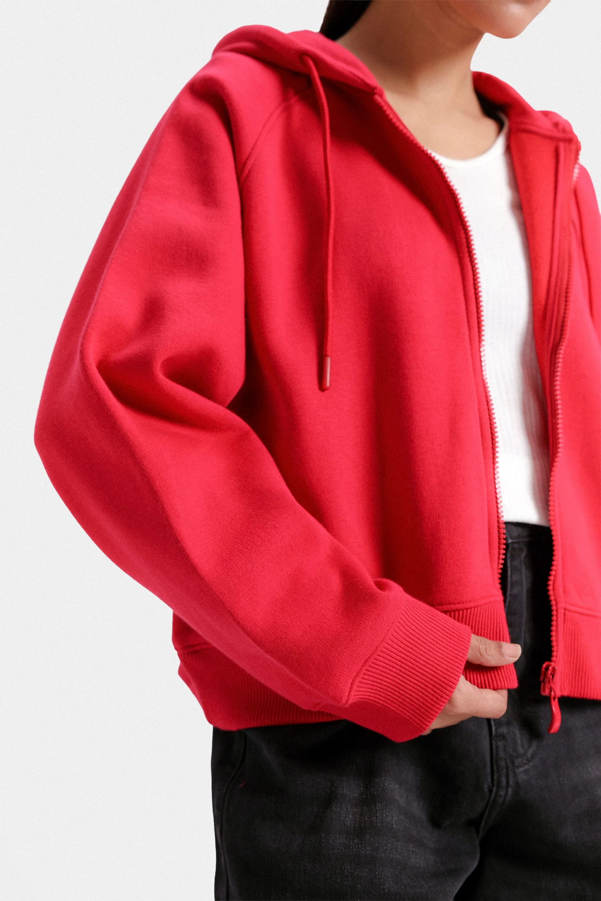 Super Cropped Zipper Hoodie - Image 2