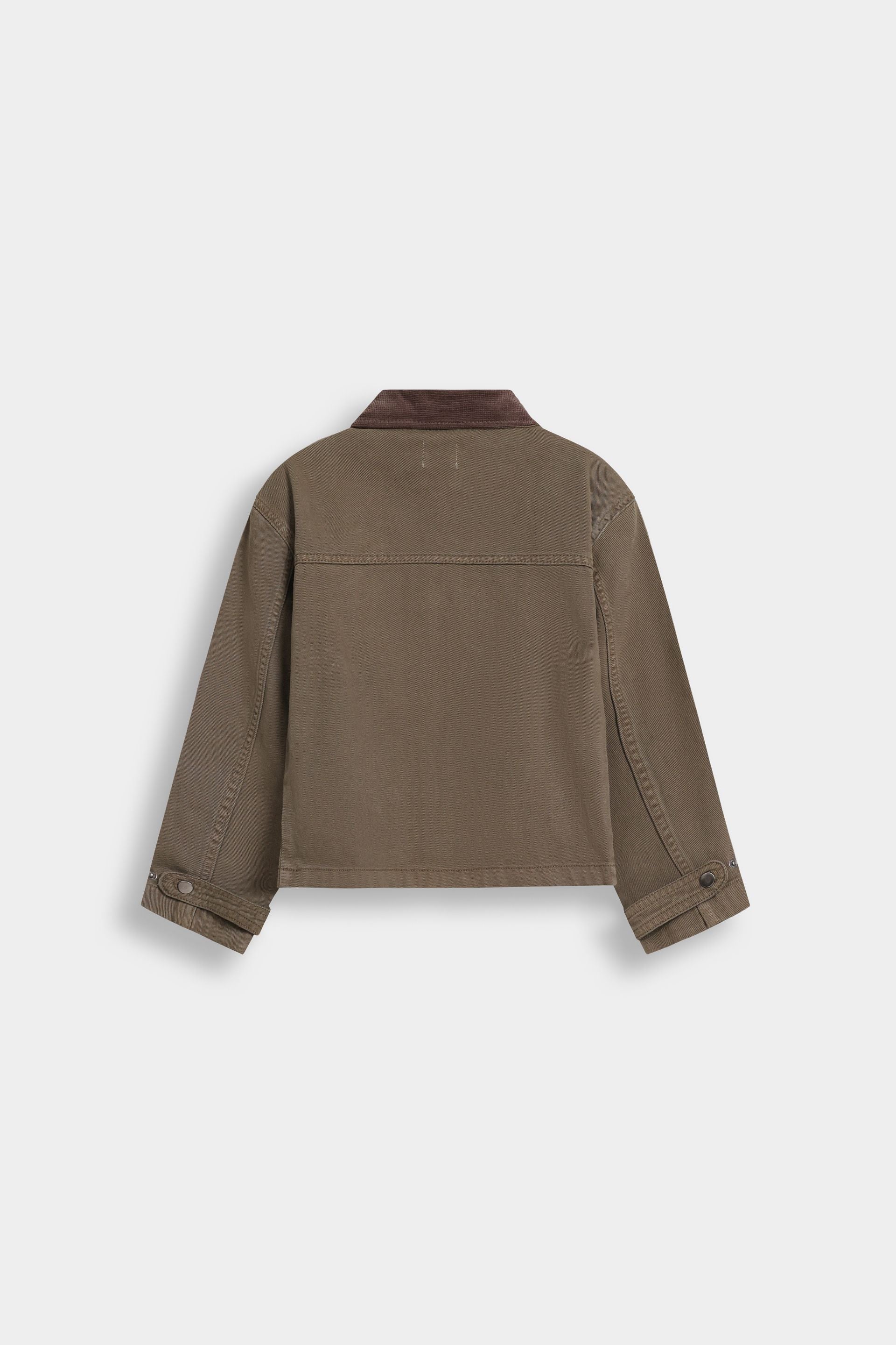 Twill Jacket with Corduroy Collar - Image 3