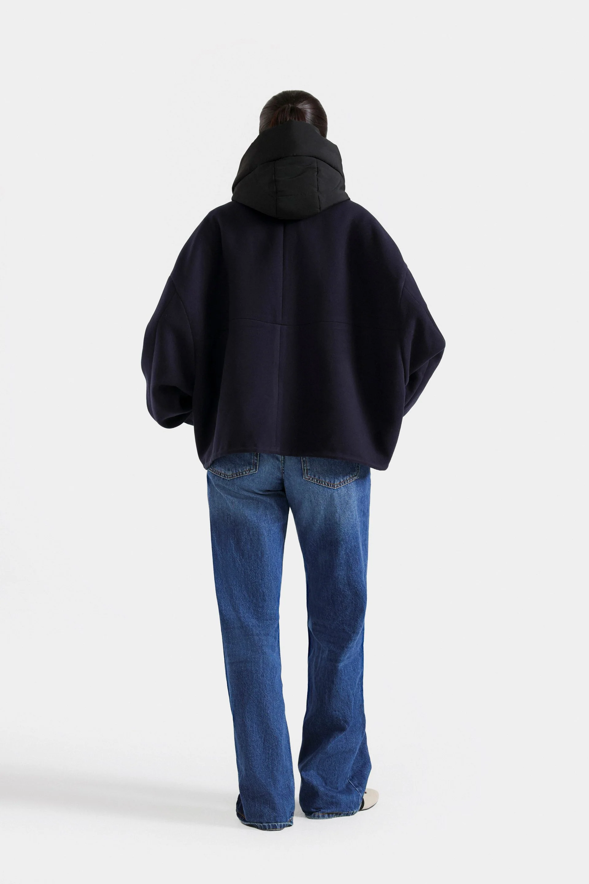 Woolen Zipper Jacket with Hood - Image 5
