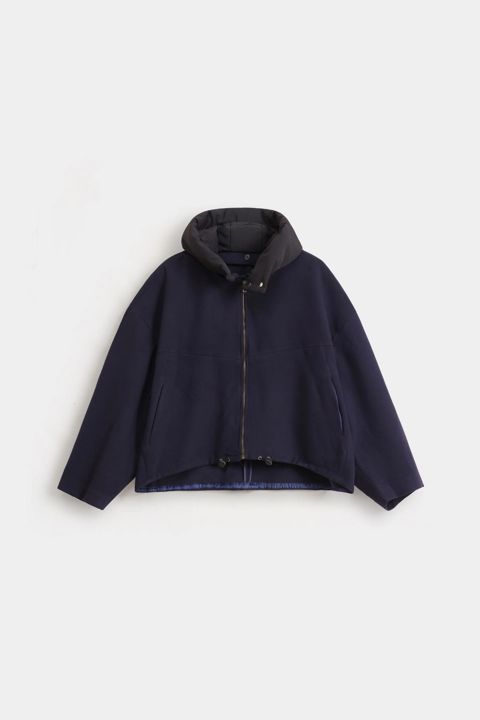 Woolen Zipper Jacket with Hood - Image 6