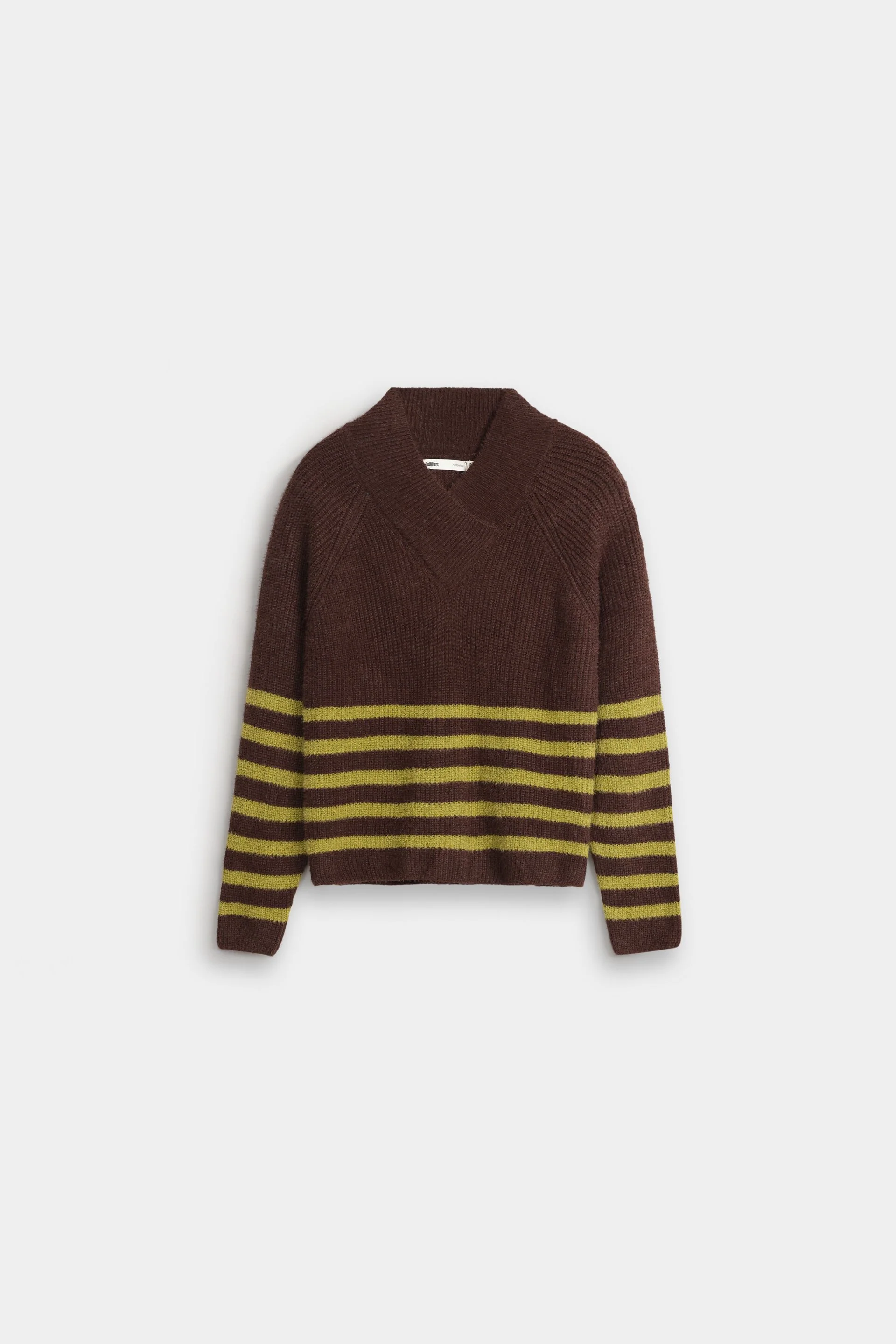 Wrap Collar Striped Sweater - Image 12